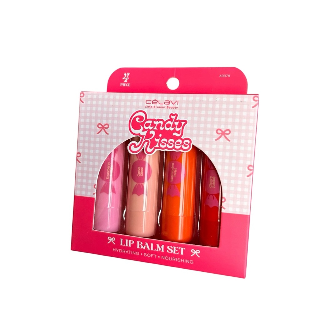 Celavi Candy Kisses Lip Balm Set - strawberry, watermelon, guava, cherry NEW PC - Picture 4 of 7
